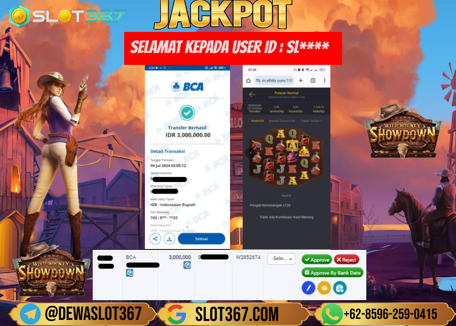 SLOT367 JACKPOT SLOT WILD BOUNTY SHOWDOWN  Rp.3.000.000.,- LUNAS